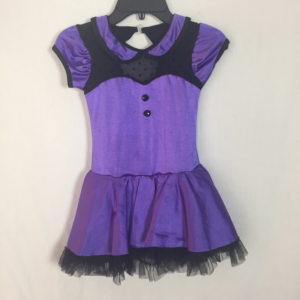 Curtain Call Purple Black Dance Costume Size CSM